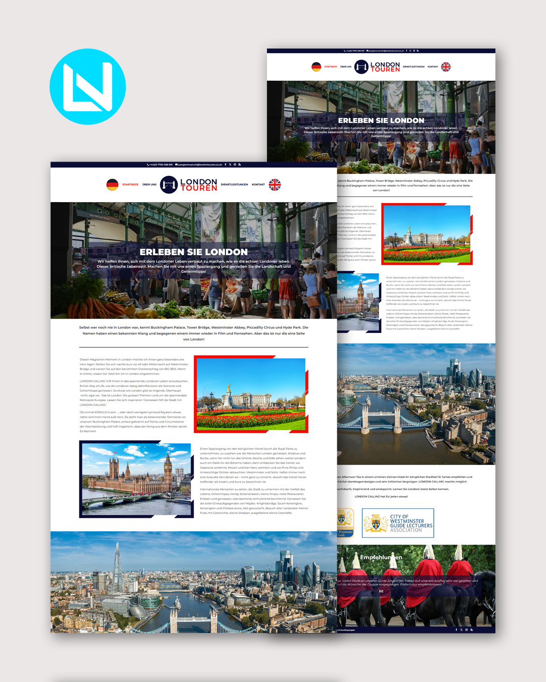 Tour guide website design Tour guide website design